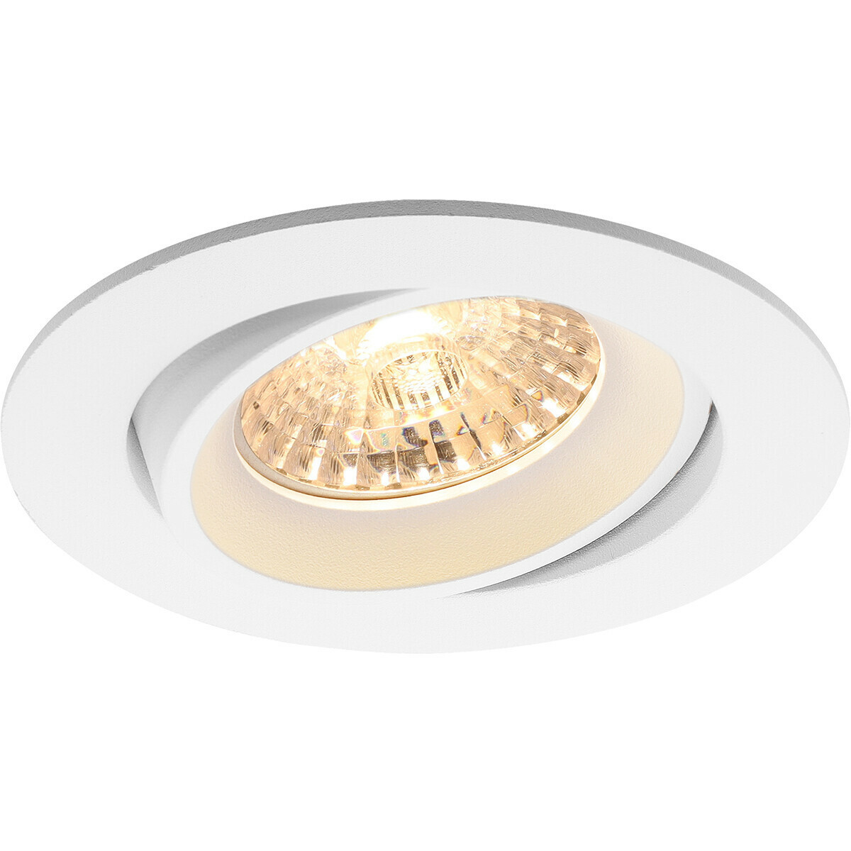 Set de spots LED - Pragmi Delton Pro - Douille GU10 - Rond Encastré - Mat Blanc - Inclinable - Ø82mm - Philips - MASTER 927 36D VLE - 3.7W - Blanc Chaud 2200K-2700K - DimTone Dimmable