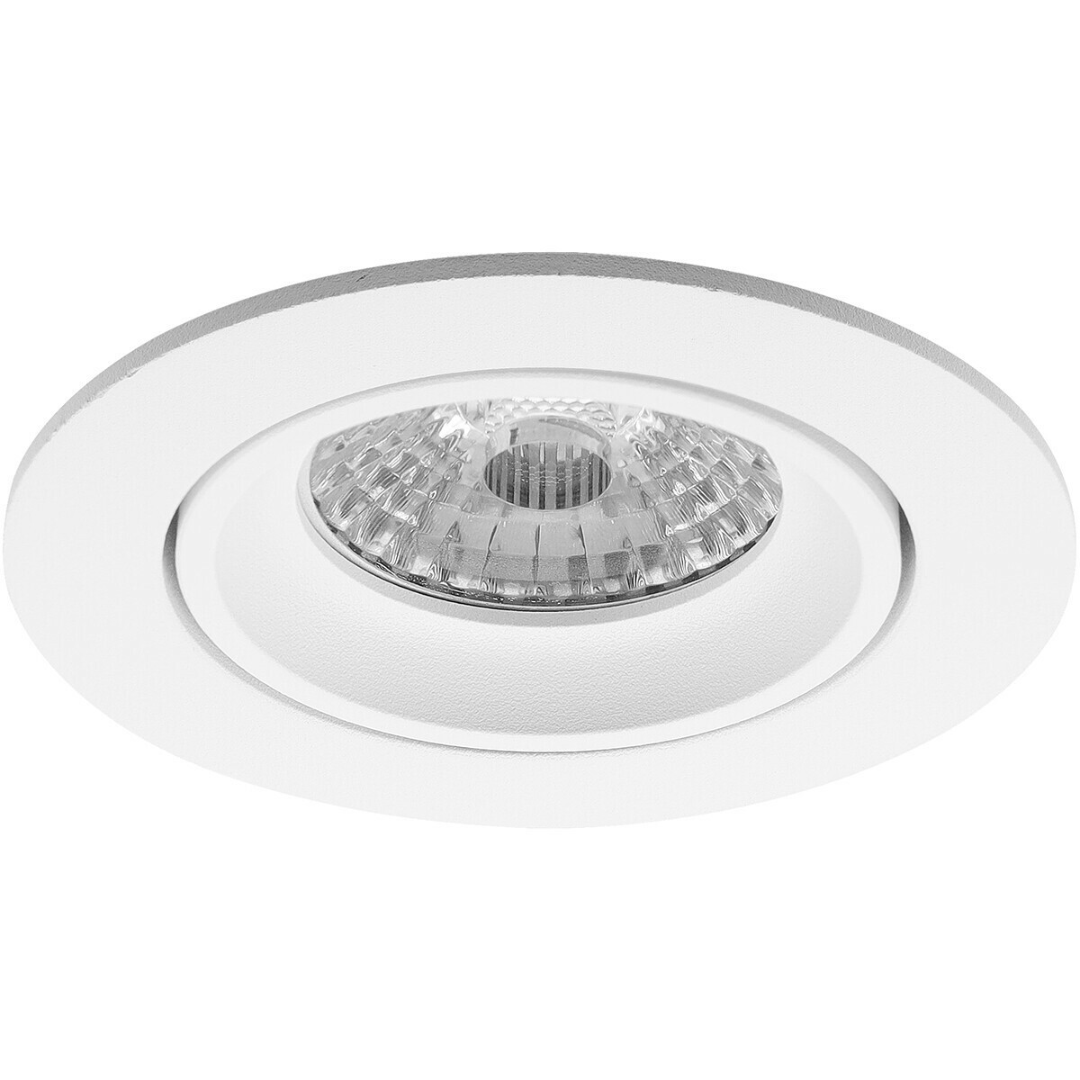 Set de spots LED - Pragmi Delton Pro - Douille GU10 - Rond Encastré - Mat Blanc - Inclinable - Ø82mm - Philips - MASTER 927 36D VLE - 3.7W - Blanc Chaud 2200K-2700K - DimTone Dimmable