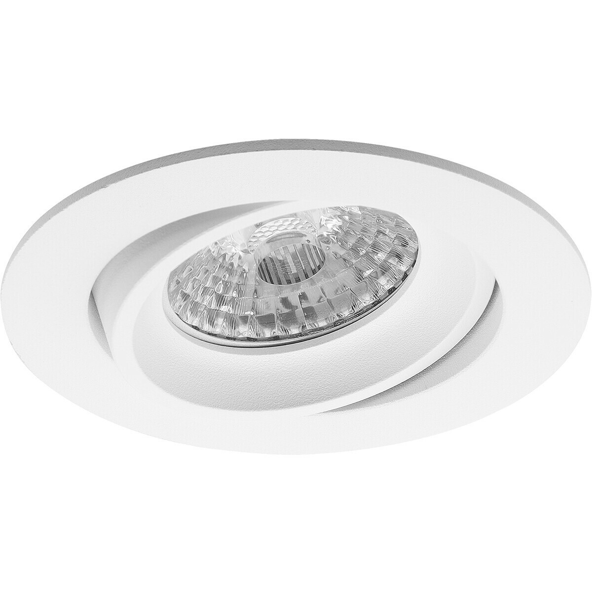 Set de spots LED - Pragmi Delton Pro - Douille GU10 - Rond Encastré - Mat Blanc - Inclinable - Ø82mm - Philips - MASTER 927 36D VLE - 3.7W - Blanc Chaud 2200K-2700K - DimTone Dimmable