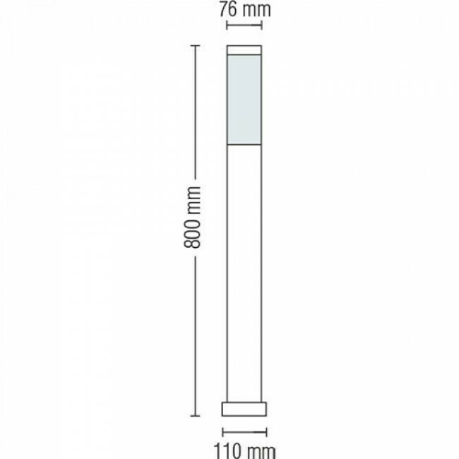 Éclairage de Jardin LED - Lampe d'Extérieur sur Pied - Laurea 5 - Douille E27 - Rond - Inox - Philips - CorePro Lustre 827 P45 FR - 4W - Blanc Chaud 2700K