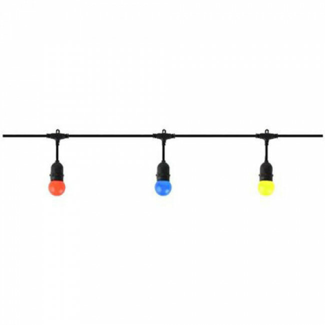 Guirlande Lumineuse - Douille E27 - 10 Lampes - 10 Mètres - 750W - Noir