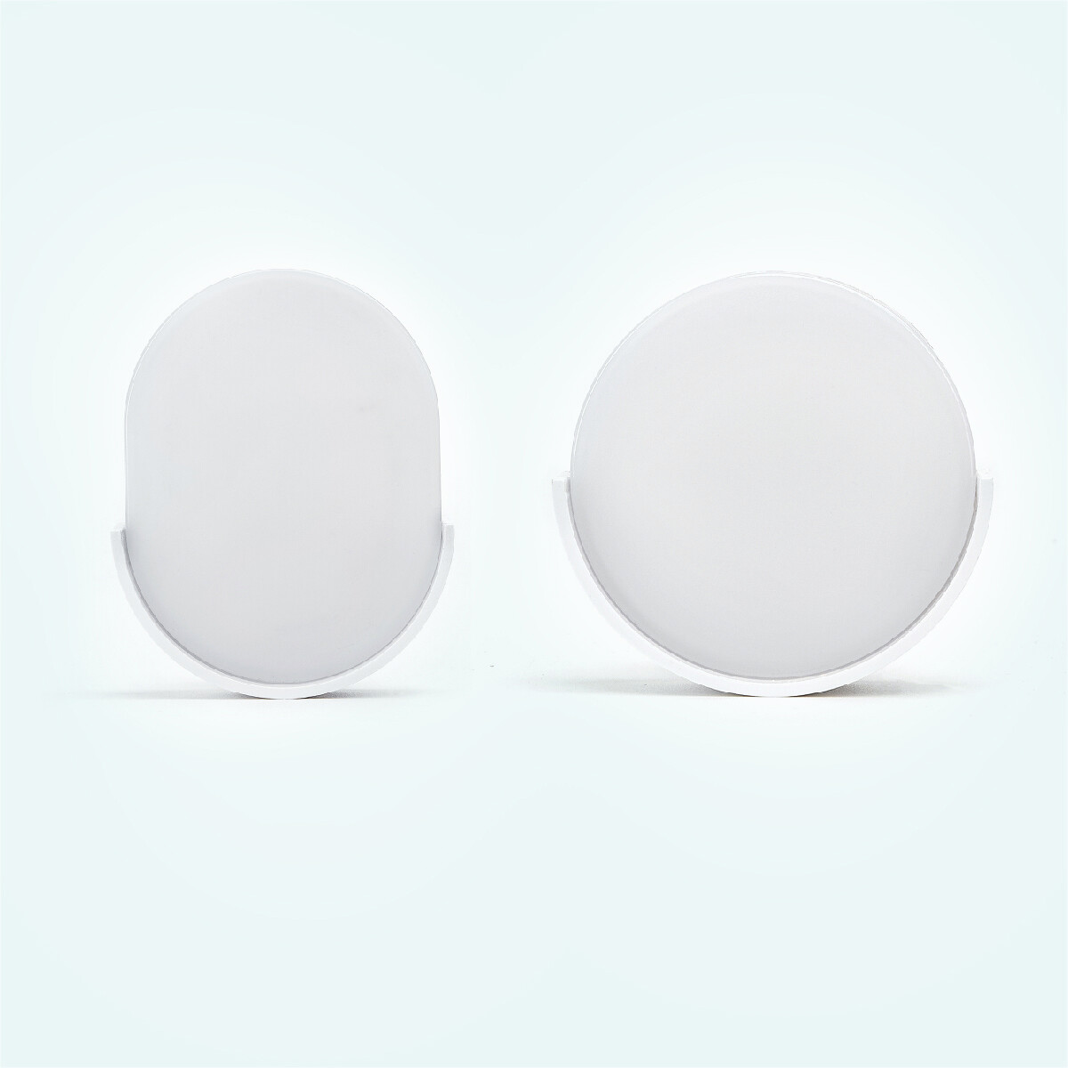 Lampe à Fiche - Lampe à Fiche avec Capteurs de Luminosité - Aigi Sipas - 1W - Blanc Froid 6500K - Rond - Mat Blanc - Plastique